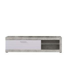 REMO MUEBLE TV 1P CEMENTO BT BLANCO OB BLF