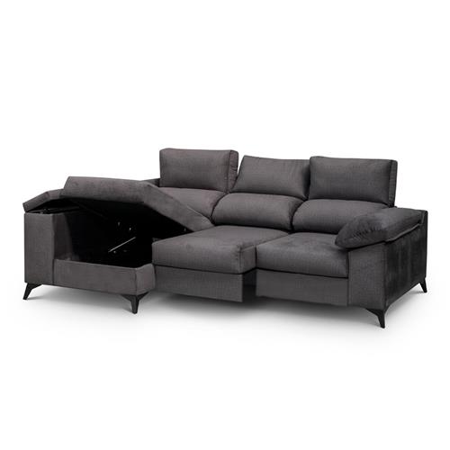 HUGO 3P+CHAISE IZQ. (ARCON) YVONNE 15 GRIS OSC