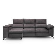 HUGO 3P+CHAISE IZQ. (ARCON) YVONNE 15 GRIS OSC