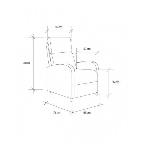 LEIRA SILLON RELAX MANUAL GRIS