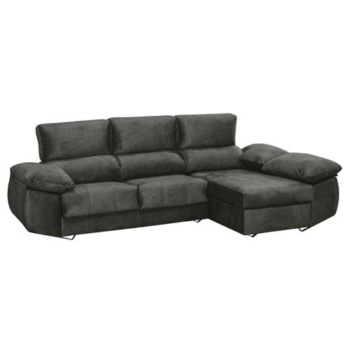 BLACK SOFA 3P+CHAISE DER TAP. HANOI 37 ANTRACITA