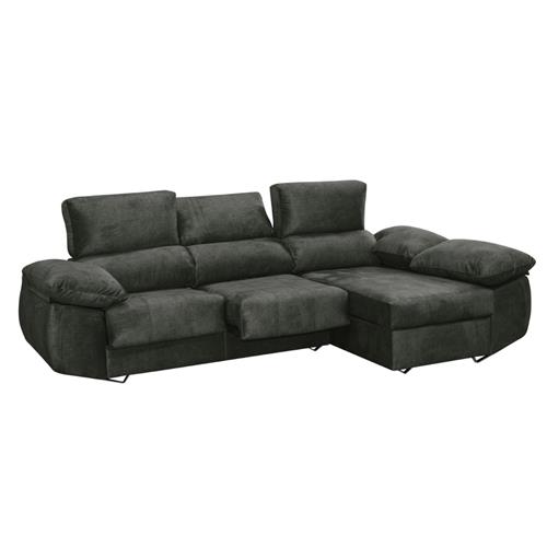 BLACK SOFA 3P+CHAISE DER TAP. HANOI 37 ANTRACITA