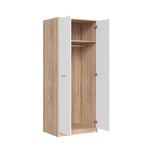 NEPO ARMARIO 2 PUERTA 80CM C/CAMBRIA-BLANCO