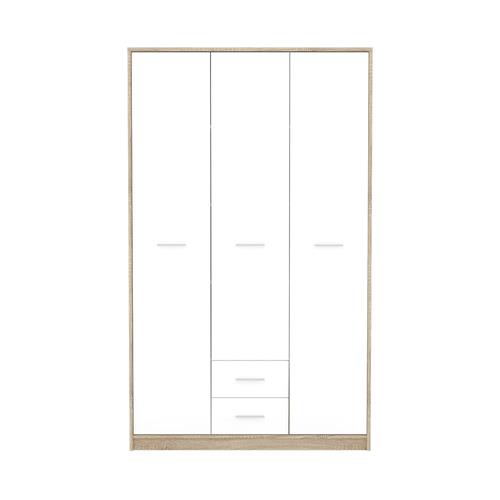 NEPO ARMARIO 3P 120CM C/CAMBRIA-BLANCO