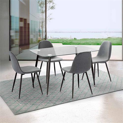 SWEEDEN MESA 120X80 T/CRISTAL P/NEGRAS
