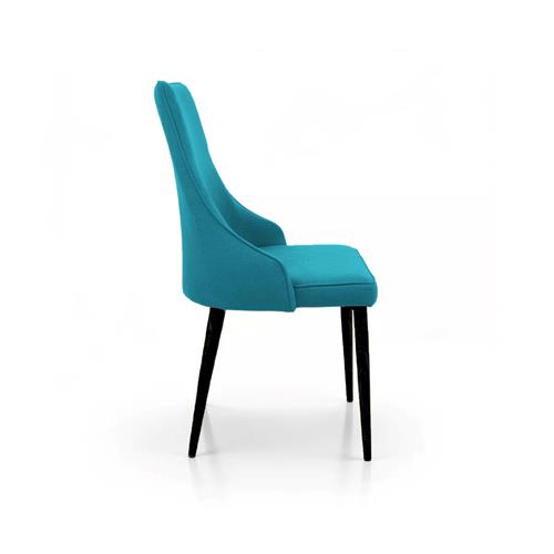 BRIANA SILLA COMEDOR DINO 17 TURQUESA P/NEGRA