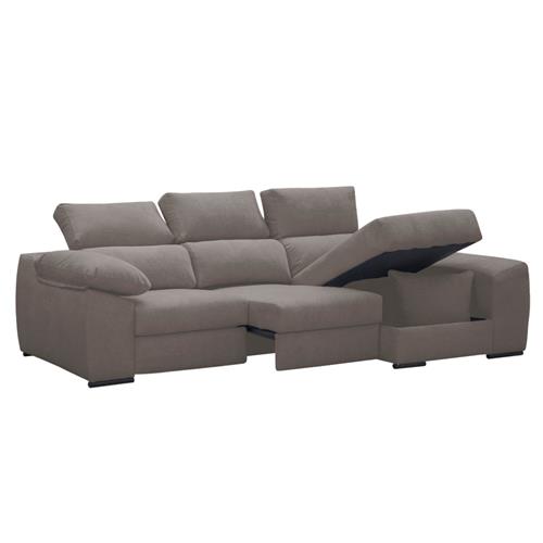 DAMASCO 3P+CHAISE DER. TAP. VENETO 03 CAOBA