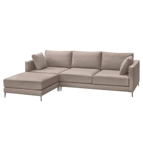 MOMBASA SOFA+POUFF TAP. KONGO 11 ACERO