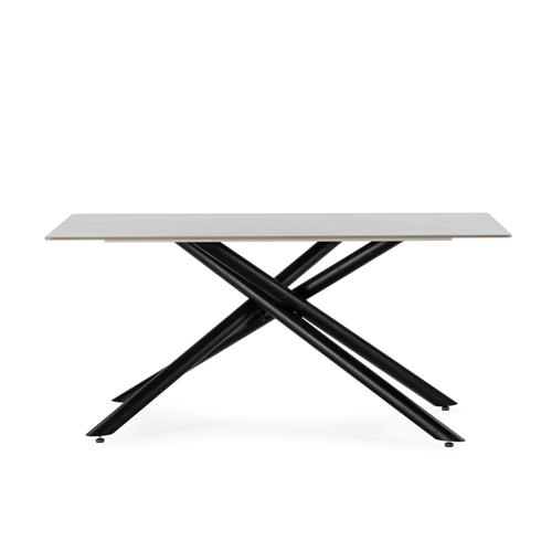 SAKI MESA RECT. 160CMS. GRIS PIE NEGRO