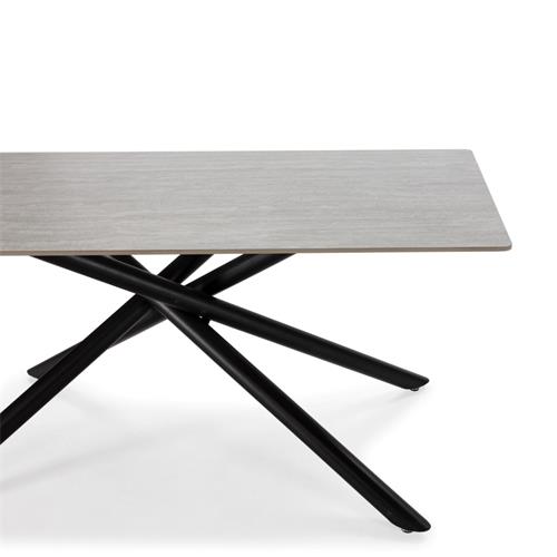 SAKI MESA RECT. 160CMS. GRIS PIE NEGRO