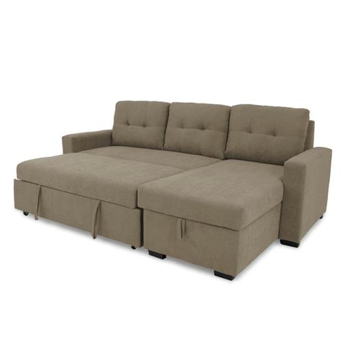 CLONY 2P+CHAISE C/CAMA REV. TELA 103-50 BEIGE