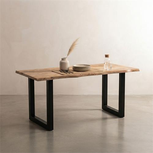 KIEV MESA COMEDOR 160X90 ROBLE P/NEGRA (1388)