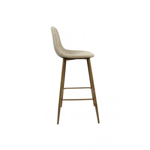 XS24991 TABURETE TELA BEIGE OS. P/COLOR ROBLE BS28