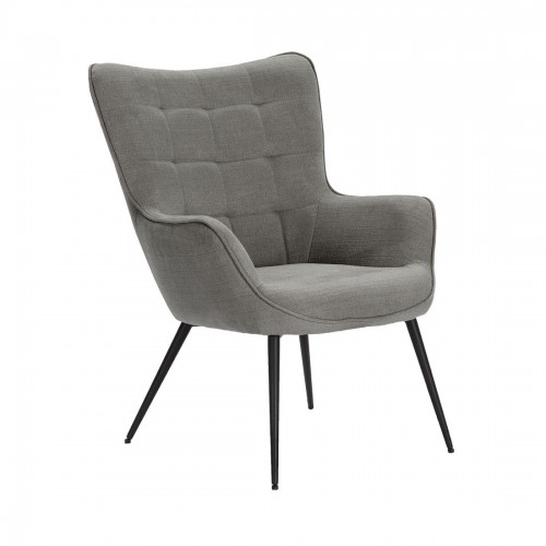 GRETEL SILLON GRIS PIE NEGRO