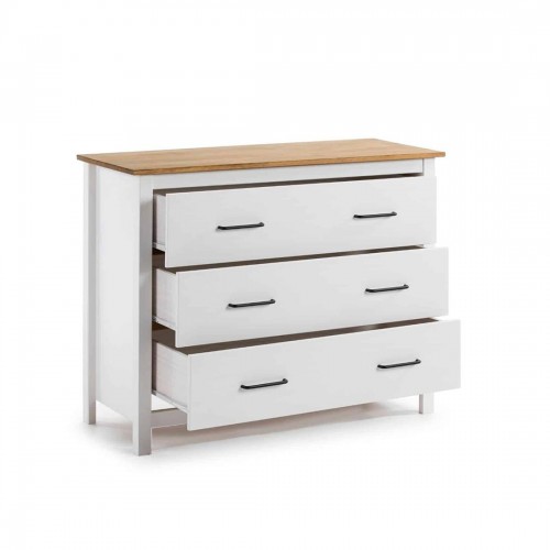MIRANDA COMODA 3C BLANCO/CERA