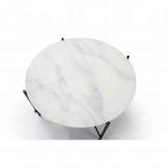 KENDALL MESA CENTRO 84 CM. CRISTAL MARMOL BLANCO 2