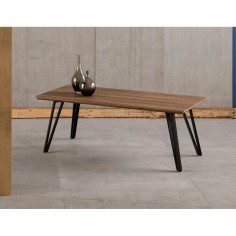 CANDI MESA CENTRO RECT. 120X60 ROBLE W PIE NEGRO