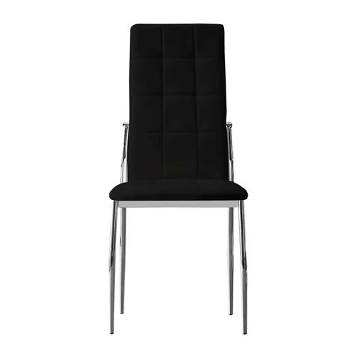 MIKONOS SILLA P/MET. CROMO PU/RENE 01 NEGRO