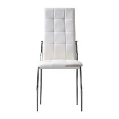 MIKONOS SILLA P/MET. CROMO PU/RENE 11 BLANCO 2