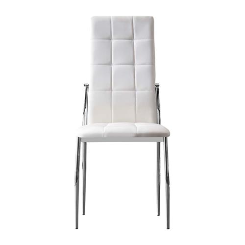 MIKONOS SILLA P/MET. CROMO PU/RENE 11 BLANCO