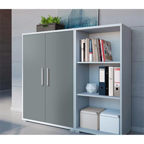 KABI ESTANTERIA OFICINA 79X221 C/FRESNO-ANTRACITA