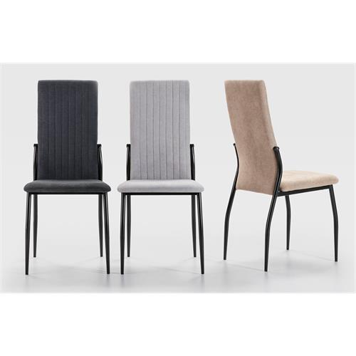NUBA SILLA P/NEGRA TELA BEIGE TOSTADO (XS2014-1)
