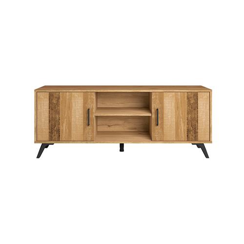 NORDIC MUEBLE TV 2P2H NATURAL/SERIGRAFIA