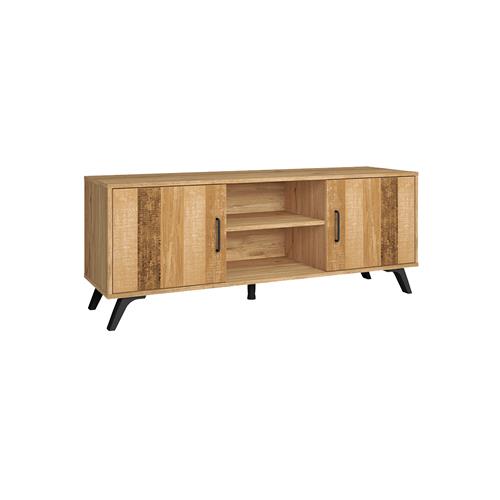 NORDIC MUEBLE TV 2P2H NATURAL/SERIGRAFIA