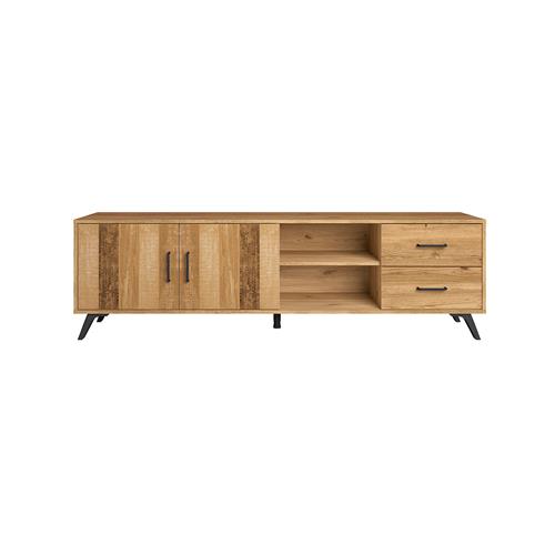 NORDIC MUEBLE TV 2P2C2H NATURAL/SERIGRAFIA