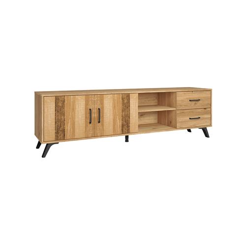 NORDIC MUEBLE TV 2P2C2H NATURAL/SERIGRAFIA