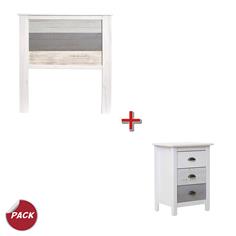PACK154.2 CABECERO ROMANTICA 90cm+1MES 3C