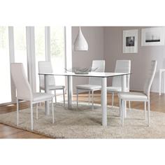 BASIC PACK MESA 140x90CM+6 SILLAS C/BLANCO
