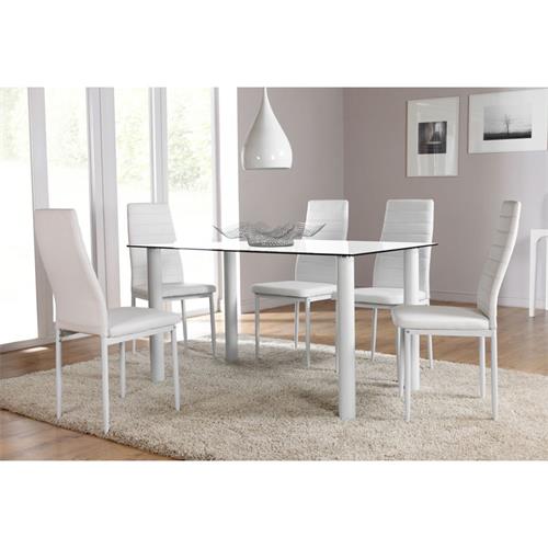 BASIC PACK MESA 140x90CM+6 SILLAS C/BLANCO