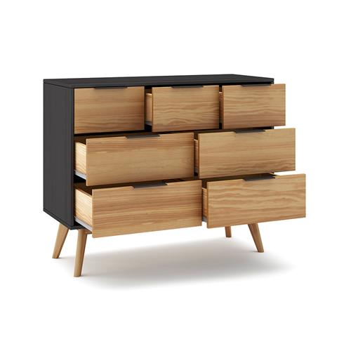LAVIS COMODA 4+3C PINO BOCAMINA/CERA