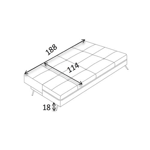 SKY SOFA CAMA TAP. GRIS