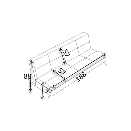 SKY SOFA CAMA TAP. GRIS