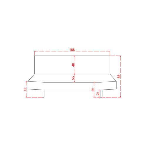 M303 SALEM SOFA CAMA COLOR APRIL 45 GRIS
