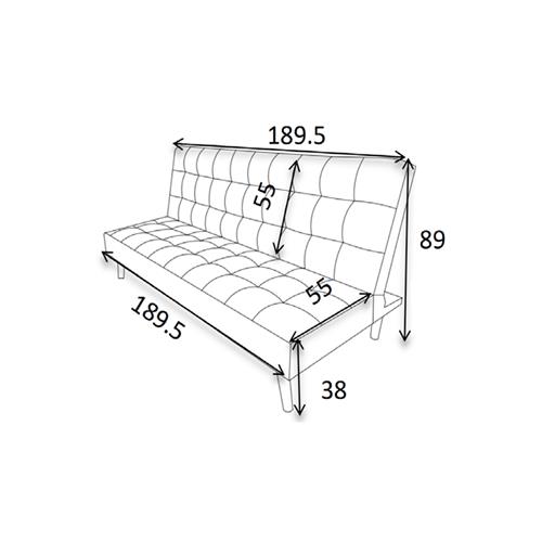 M4001 SOFA CAMA COLOR GRIS OSCURO