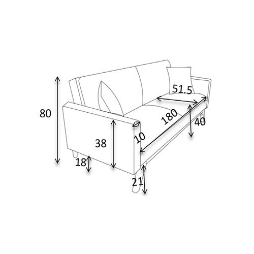 M4002 SOFA CAMA COLOR GRIS