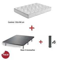 PACK03 - LUNA + BASE 135X190 + 6 PATAS