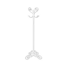 MOD. 516 PERCHERO 4 POMOS G COLOR BLANCO