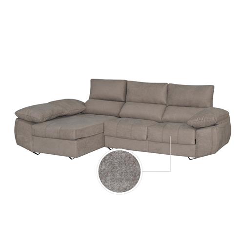 BLACK SOFA 3P+CHAISE IZQ TAP. HANOI 43 GRIS CLARO