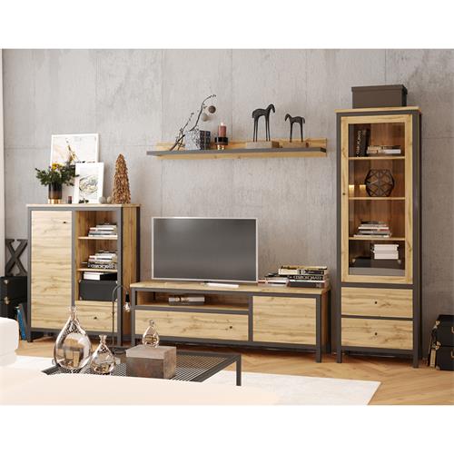 CHOS MUEBLE TV 160CM OAK-NEGRO