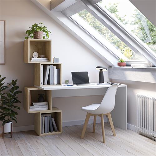 CUBIK ESCRITORIO 4H BLANCO/ROBLE