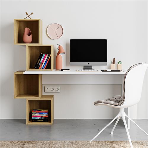 CUBIK ESCRITORIO 4H BLANCO/ROBLE