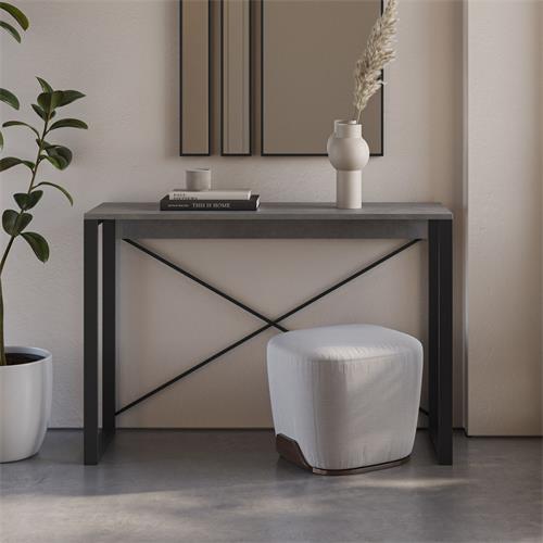 ARCHIE CONSOLA 110CM GRIS RETRO/NEGRO PATA NEGRA