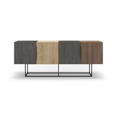 TITAN APARADOR 4P 200CM MARRON OSCURO/ROBLE/NOGAL 2