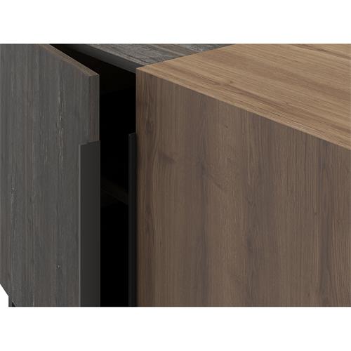 TITAN APARADOR 4P 200CM MARRON OSCURO/ROBLE/NOGAL