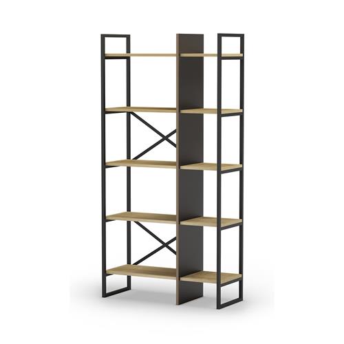 ARA ESTANTERIA 87.5CM ROBLE/NEGRO SILKY