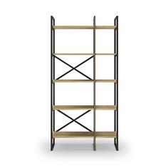 ARA ESTANTERIA 87.5CM ROBLE/NEGRO SILKY 2